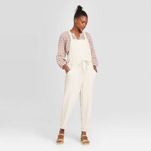 Universal Thread Linen cream Jumpsuit overalls xs